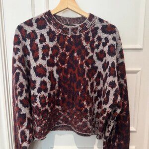 Rag and Bone Sarah Wool Leopard Crew